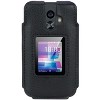 Nakedcellphone Case for TCL Flip 3 Phone - Vegan Leather with Belt Clip - Black - 2 of 4