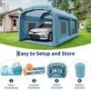 Inflatable Paint Booth, 26x15x11 ft Inflatable Spray Booth Tent Portable Spray Shelter for Car Motorcycle Garage Furniture Parts DIY Painting - 3 of 4