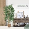 Maia Shop Artificial Bamboo Tree Faux Silk Tropical Home Decoration with Realistic Leaves and Trunks Ideal for Home and Office - image 2 of 4