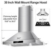 Hooure Pro Series Range Hood with Motion Sensor & Remote - 36 Inch, 1100 CFM, 4 Speed, Ducted/Ductless Convertible - 2 of 4