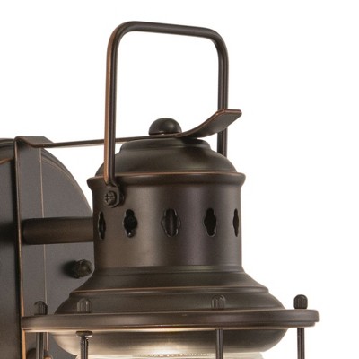 Burnished Bronze Nautical Lantern Outdoor Wall Light