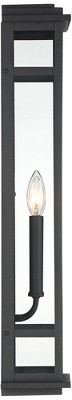 Metrix 30" Black Glass Outdoor Wall Light Fixture