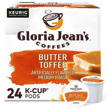 Gloria Jean's Butter Toffee Coffee Pods Flavored Coffee Medium Roast - 24ct