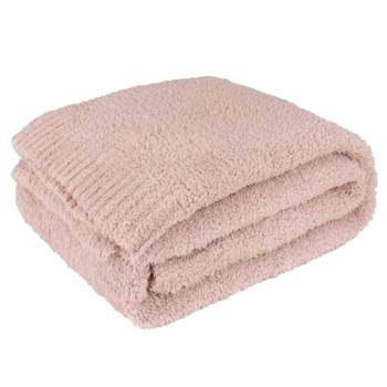 PAVILIA Plush Knit Throw Blanket for Couch Sofa Bed, Super Soft Fluffy Fuzzy Lightweight Warm Cozy All Season