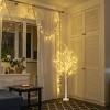 Snowflake Artificial Christmas Tree with PVC Branches, LED Lights, Durable Iron Base, Full Lifelike Design for Holiday Home Décor - 2 of 4