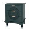 Vynxaria Hollow-Carved  3 Drawer Dresser Storage Chest with Metal Handles For Living Room Bedroom - 4 of 4