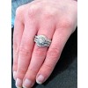 Pompeii3 1 1/10ct Round Diamond Engagement Matching Wedding Ring Set White Gold 14K - 4 of 4