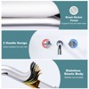 WOWOW 2-Handle Wall-Mount Brass Roman Tub Faucet with Long Spout Reach in Brushed Nickel (Valve Included) - 3 of 4