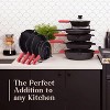 LunaLulinlk 5-Tier Pan Rack Silicone Coated Cookware Organizer for Cast Iron Skillets & Pots, 12.2" Black 2-Pack - 3 of 4