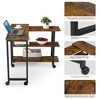 Whizmax 360° Rotatable Sofa Side Table Mobile End Table with 2-Tier Storage Shelves for Home - 2 of 4