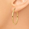 Black Bow Jewelry 2mm, 14k Yellow Gold Classic Round Hoop Earrings, 30mm (1 1/8 Inch) - 3 of 4