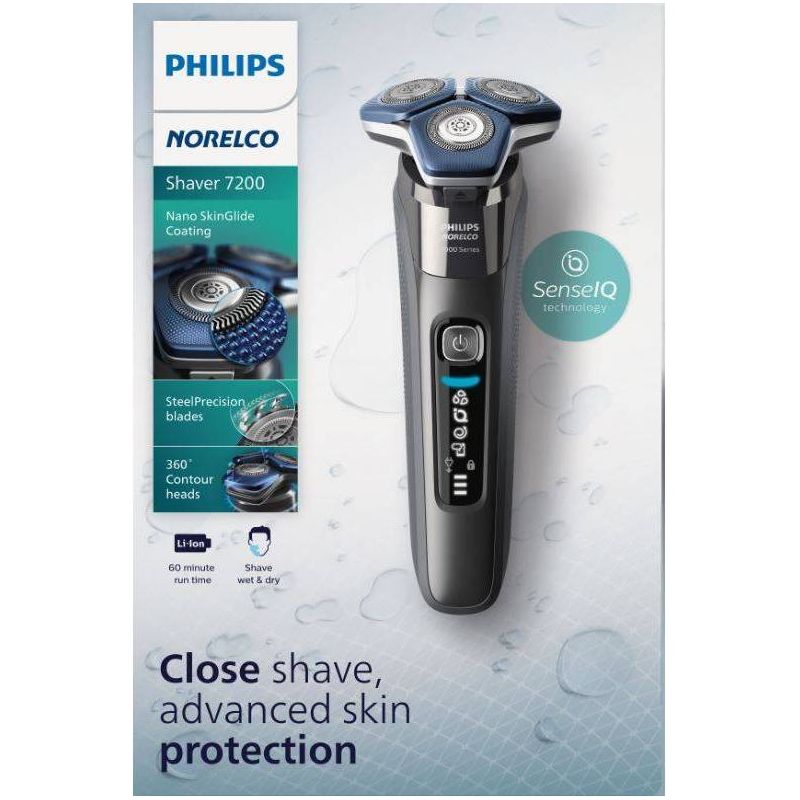 Philips Norelco Series 7200 Wet &#38; Dry Men&#39;s Rechargeable Electric Shaver - S7887/82, 3 of 15