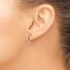 Chisel Stainless Steel Polished Rose IP-plated with Preciosa Crystal Stud Earrings - 3 of 4