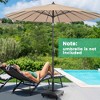 Tangkula Patio Umbrella Base w/ 4 Universal Wheels 2 Receivers Square Pole Stand Outdoor - 4 of 4