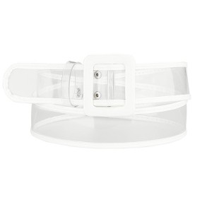 Allegra K Womens Clear Waist Belt Plus Size Skinny Belts for Jeans Dresses - 1 of 4