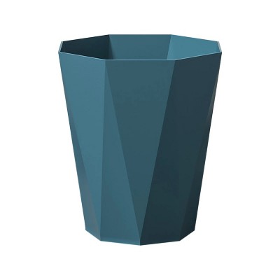 LunaLulinlk Blue 2.7 Gallon Kitchen Trash Can, Trash Can for Bathroom Plastic Wastebasket Container Trash Can