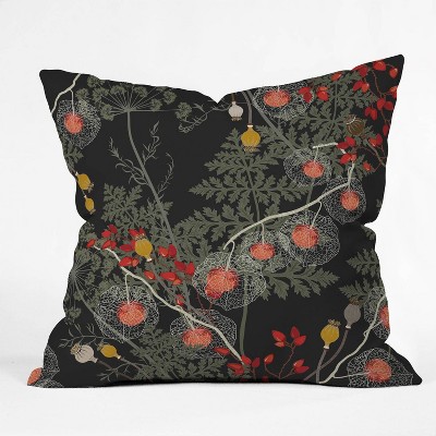 Iveta Abolina Citlali Night Square Throw Pillow Black - Deny Designs