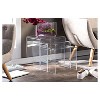 3pc Acrylic Nesting Table Set Display Stands - Baxton Studio: Durable - 2 of 3