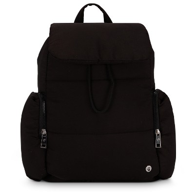 Bearpaw Women's Backpack - Puffy Quilted Top Open Backpack for Women, Cute Laptop Bag for Work & Travel | Fits Most 15" Laptops