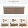 Vynxaria 49" Storage Bench with Adjustable Shelves, Padded Seat Cushion, Double Doors for Entryway, Hallway, Bedroom, Light Grey. - 3 of 4