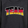 Women's - Instant Message - Team Germany Lightweight French Terry Wide Neck Long Sleeve Graphic Shirt - 2 of 4