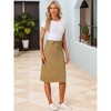 INSPIRE CHIC Women's Casual High Waist Back Slit Short Denim Skirts - 3 of 4