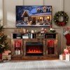 Costway 58" Fireplace TV Stand with LED Lights Entertainment Center for 65 Inch TV Brown/Black/White/Gray - 4 of 4