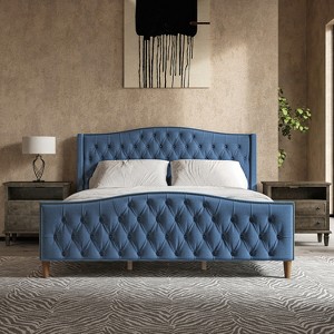 Dietrich Tufted Upholstered Bed with Headboard and Footboard | ARTFUL LIVING DESIGN - 1 of 4