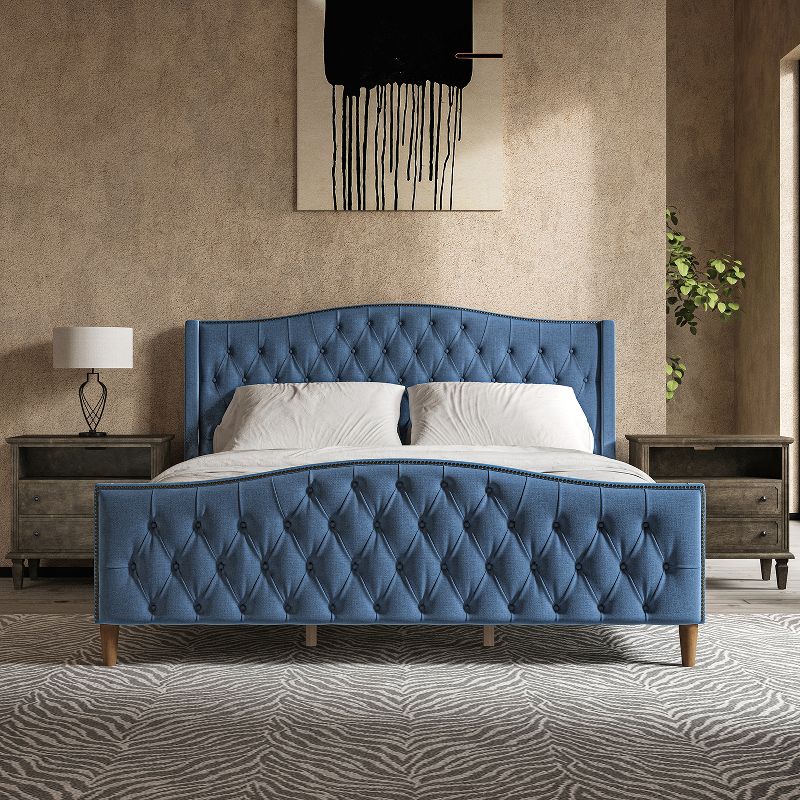 Dietrich Tufted Upholstered Bed with Headboard and Footboard | ARTFUL LIVING DESIGN, 1 of 10
