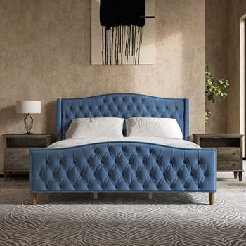 Dietrich Tufted Upholstered Bed with Headboard and Footboard | ARTFUL LIVING DESIGN