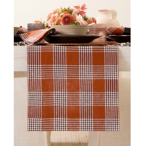 Solino Home Linen Table Runner | Glen Check - 1 of 4
