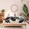 Deny Designs Full/Queen Angela Minca Abstract Monochrome Daisies Comforter and Pillow Sham Set Beige: Non-Woven, Machine Washable - 3 of 4