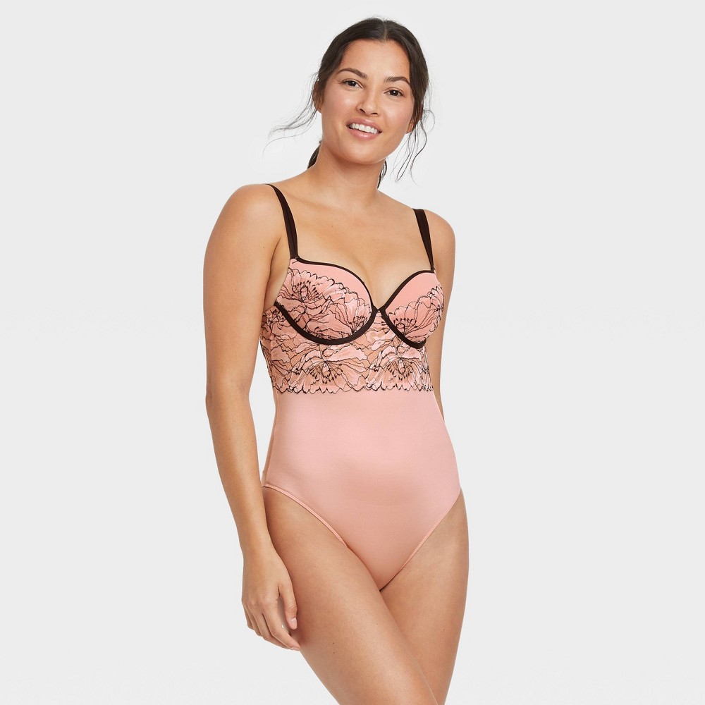 Women's Push-Up Bodysuit - Auden Rose XL, Pink