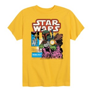 Boys' - Star Wars - Boba Fett Comic Cover Short Sleeve Graphic T-Shirt - 1 of 4