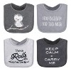 The Peanutshell Unisex Terry Cotton Baby Bibs, 8-Pack, Black/White/Gray - 2 of 4