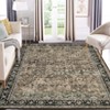 Vintage Area Rugs Washable Low Pile Non Slip Foldable Carpet for Living Room Bedroom Indoor Ultra Soft Retro Printed Distressed Rug - 3 of 4