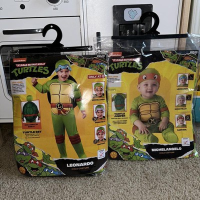 Kids' Teenage Mutant Ninja Turtles Michelangelo Halloween Costume Jumpsuit  With Mask : Target