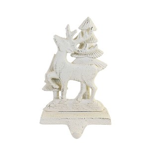 6.75 In Woodland Animal Stocking Holder Winter Trees Weighted Stocking Holders - 1 of 3