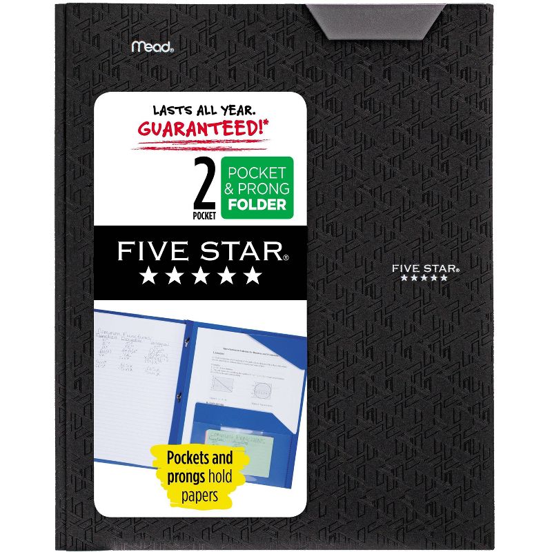 Five Star 2 Pocket Plastic Folder with Prongs , 1 of 9