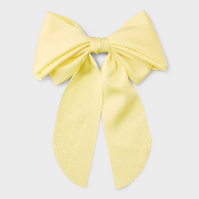Textured Satin Double Bow Hair Barrette - A New Day™