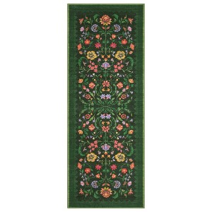 Washable Vintage Floral Living Room Rugs, Soft Large Farmhouse Bedroom Carpet, Non Slip Stain Resistant Floor Cover for Dining Room Kitchen - 1 of 4