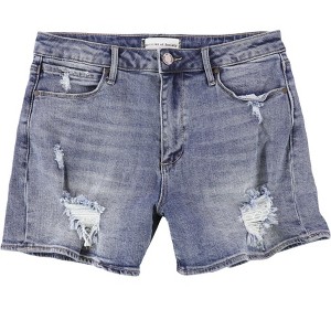 Articles of Society Womens Ziggy Distressed Casual Denim Shorts - 1 of 2