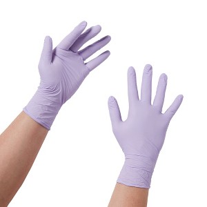 Halyard Lavender Disposable Nitrile Exam Glove Standard Cuff Length MEDIUM 52818 250 per Box - 1 of 2