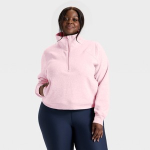 Women's Active Comfort 1/2 Zip Pullover Fleece Sweatshirt - All In Motion™ - 1 of 3