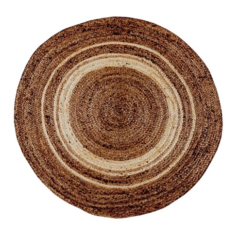 4 Round Solid Area Rug Brown Merrick, Solid Brown Round Area Rug