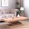 YUHAO 31 in. Drum Fluted Modern Round Coffee Table, Mid Century Circle Center Coffee Tables with Sturdy Pedestal - 2 of 4