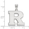 Black Bow Jewelry 14k White Gold Rutgers Scarlet Knights NCAA Large Pendant - 2 of 3