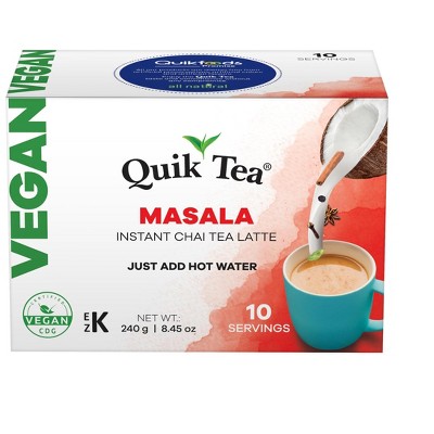 Quik Tea Vegan Masala Chai - 10 pouches (10 Count (Pack of 1))