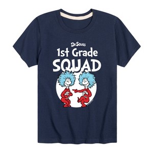 Boys' - Dr. Seuss - Thing 1 Thing 2 1st Grade Squad Short Sleeve Graphic T-Shirt - 1 of 4