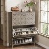 Tribesigns Freestanding Shoe Cabinet with 2 Flip Drawers and Adjustable Shelves - 4 of 4